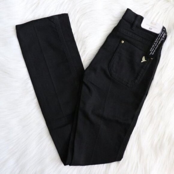 NEW Anthropologie M.i.H Oslo Black Slim Fit Jeans Size 24 - Picture 1 of 7
